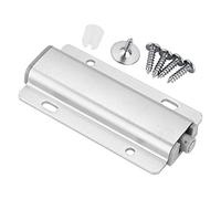Magnetic Push Open Latch, Magnet Touch Latches Cabinet Hardware, Stainless Steel Closet Catches with Strong Magnetic for Drawer Closure Push Catch Out Cabinet Hardware (Silver)