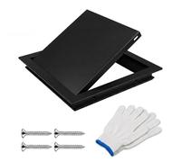 Magnetic Push-to-Open Access Panel 250x250mm Flush Fit Inspection Hatch Paintable Wall Door Ceiling Service Cover Conceals Pipes Meters HVAC Cables Renovation Projects(Black,300x400mm)