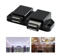 Magnetic Push to Open Cabinet Door Stopper Catch Protects Doors Minimizes Noise (Double)