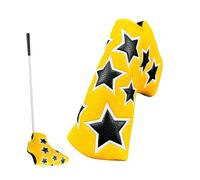 Magnetic Putter Cover,L Type Star Design Sleeve | Waterproof PU Leather Star Design Golf Head Cover - for Outdoor Indoor Sports Practice Driving Range Training Ground