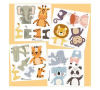 Magnetic puzzle Animal Safari White one size