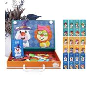 Magnetic Puzzle Blocks - Educational Double-Sided Building Blocks for Preschool Boys, Creative Magnetic Design Promoting Stem Learning and Problem-Solving, Compact and Travel-Friendly