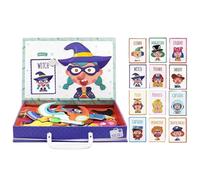 Magnetic Puzzle Book, Wipe-Clean, 21cm Educational Travel Toys, Preschool Learning Activities, Multiple Themed Scenes, For Kids Birthday Party Home Preschool School Travel Beach