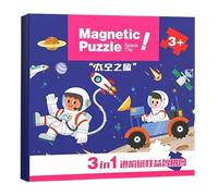 Magnetic Puzzle - Creative Shape Building Game, Travel Activity Set Strong Magnetics Tiles Cognitive Skills Imaginative Play | Magneticss Puzzles for Children, Learning, Preschool Education