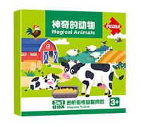 Magnetic Puzzle,Educational Learning Magnets | Magnetic Travel Games for Boys Girls Kids Age 2-6 Car Airplane Road Trip Birthday Education Development