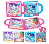 Magnetic Puzzle for Kids 3-8 - 36Pcs kid Travel Puzzle with Carry Handle | Unicorn&Mermaid Travel Jigsaw Puzzle Toys,Perfect Car and Plane Activities for Kids,Educational Learning Toy & Birthday Gift