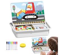 Magnetic Puzzle for Kids, Preschool Learning Puzzle Double-Sided, Magnetic Face Dress Up Matching Toy for Travel Game for Kindergarten Nursery School Vacation New Year Christmas