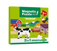 Magnetic Puzzle Game - Kids Travel Activity | Lightweight 460g Paper Board, Foldable 55x18cm Size, Parent Child Interactive Toy, Portable Playset | Educational Puzzle uses for Road Trip