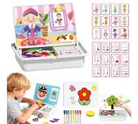 Magnetic Puzzle Learning Building Block Toys, Magnetic Puzzles for Toddlers 3-5 Faces, Magnetic Dress Up Puzzles for Kids, Double-Sided Creation, Enhances Creativity, Portable & Easy Storage (#B)