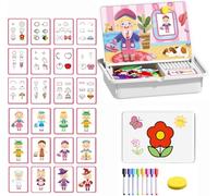 Magnetic Puzzle Learning Building Block Toys - STEM Engineering Sets for Focus, Logic, Shape Recognition & Creative Construction | Safe Magnetic Blocks with Easy Flat Storage (Princess)