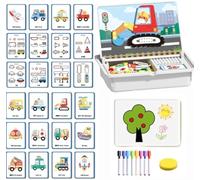 Magnetic Puzzle Learning Building Block Toys - STEM Engineering Sets for Focus, Logic, Shape Recognition & Creative Construction | Safe Magnetic Blocks with Easy Flat Storage (Transport)