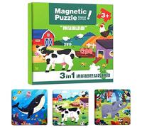 Magnetic Puzzle,Magnet Travel Toys - Magnetic Travel Games for Boys Girls Kids Age 2-6 Car Airplane Road Trip Birthday Education Development