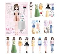 Magnetic Puzzle - Paper, Magnetic Dress Up, Magnetics Sticker Book | Princess Paper Doll Toy, Interactive Educational Activity, Creative Fun Sticker Game for Children