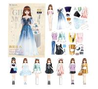 Magnetic Puzzle - Paper, Magnetic Dress Up, Magnetics Sticker Book | Princess Paper Doll Toy, Interactive Educational Activity, Creative Fun Sticker Game for Children