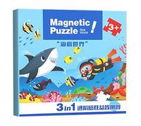Magnetic Puzzle - Road Trip Activities Toys,Magnetic Travel Games for Boys Girls Kids Age 2-6 Car Airplane Road Trip Birthday Education Development