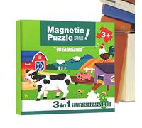 Magnetic Puzzle - Road Trip Activities Toys - Toddler Games for Learning Education Development for Boys Girls Kids Age 2-6 Kindergartens Preschool Birthday Road Trip Airplane Travel