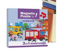 Magnetic Puzzle | Toddler Toys Puzzle Book Learning Activities - Games for Toddler Boys Girls Kids Age 2-6 Learning Education Development Car Airplane Road Trip Birthday Kindergartens