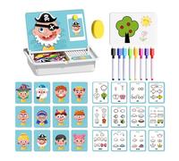 Magnetic Puzzles Face Dress Up Faces Educational Game, Educational Facial Expression Learning Puzzle, STEM Learning Development, Sensory Fine Motor Activities For Kids Ages 3-6