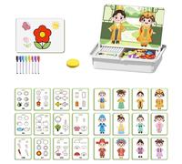 Magnetic Puzzles Face Dress Up Travel Gam Double Side Educational Learning Toy, 2026 New Magnetic Math Master Set, Enhances Creativity and Learning(Costume)