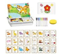 Magnetic Puzzles Face Dress Up Travel Game, Double Side Preschool Educational Learning Toy for Kids, Creative Tabletop Toy Dress Up Game, Enhances Creativity and Learning Ability (#A)