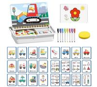 Magnetic Puzzles Face Dress Up Travel Game, Double Side Preschool Educational Learning Toy for Kids, Creative Tabletop Toy Dress Up Game, Enhances Creativity and Learning Ability (#E)