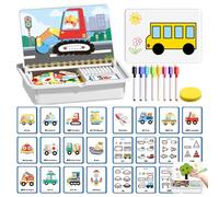 Magnetic Puzzles Face Dress Up Travel Game Double Side Preschool Educational Learning Toy for Kids,Educational and Learning,Petit Collage Funny Face Magnetic Travel Play Set,Portable Easy Storage (F)