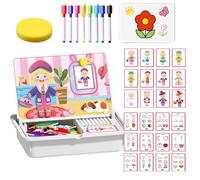 Magnetic Puzzles Face Dress Up Travel Game Double Side Preschool Educational Learning Toy for Kids,Magnetic Dress-Up Puzzles,Create 1000+ Unique Looks(Style-A)