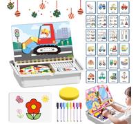 Magnetic Puzzles Face Dress Up Travel Game Double Side Preschool Educational Learning Toy for Kids, Magnetic Dress Up, Enhances Creativity and Learning for 14+ Years Old (Transportation)