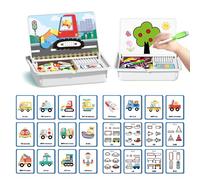 Magnetic Puzzles Face Dress Up Travel Game Double Side Preschool Educational Learning Toy for Kids, Multifunctional Puzzles Kits, Exercises Children's Hand-Eye Coordination for Kid Boy Girl (c)