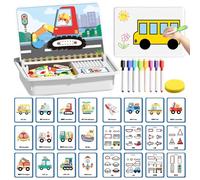Magnetic Puzzles Face Dress up Travel Game Double Side Preschool Educational Learning Toy, Fun Educational Learning Toy for Kids, Enhances Creativity and Learn, Easy to Storage (#C)