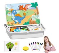 Magnetic Puzzles Face Dress Up Travel Game, Double Side Preschool Educational Learning Toy, Funny Faces Magnetic Fraction Demonstration Book, Create 1,000 + unique Looks, Enhances Creativity (1pc-F)