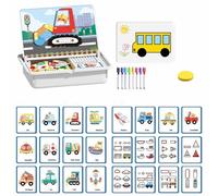 Magnetic Puzzles Face Dress up Travel Game, Double Side Preschool Educational Learning Toy,Funny Face Magnetic Travel Play Set,Educational Game for Kids,Enhance Creativity and Imagination (E)