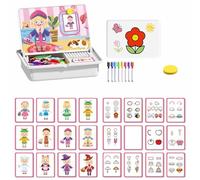 Magnetic Puzzles Face Dress up Travel Game, Double Side Preschool Educational Learning Toy,Funny Face Magnetic Travel Play Set,Educational Game for Kids,Enhance Creativity and Imagination (B)