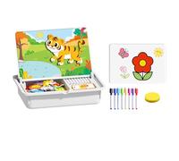 Magnetic Puzzles Face Dress up Travel Game Double Side Preschool Educational Learning Toy, Magnetic Boy Crazy Face Dress Up Game, Crazy Face Dress-Up Game, Travel-Friendly Toy For Kid (Green-2)