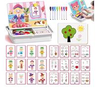 Magnetic Puzzles Face Dress up Travel Game Double Side Preschool Educational Learning Toy, Magnetic Boy Crazy Face Dress Up Game, Crazy Face Dress-Up Game,Educational Game for Kids (B)