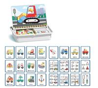 Magnetic Puzzles Face Dress up Travel Game Double Side Preschool Educational Learning Toy, Magnetic Boy Crazy Face Dress Up Game, Crazy Face Dress-Up Game, Travel-Friendly STEM Toy For Kids (C)