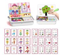 Magnetic Puzzles - Face Dress Up Travel Game, Double-Sided Educational Learning Toy, Multifunctional Kits for Kids, Enhances Creativity and Learning