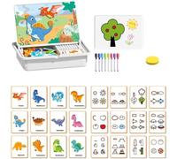 Magnetic Puzzles Face Dress Up Travel Game - Double-Sided Preschool Educational Magnetic Book with Mix-and-Match Faces, Portable Learning Toy for Kids, Toddlers & On-the-Go Play (C)