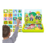 Magnetic Puzzles for | Cute Educational Games,Portable Magnetic Puzzle Table Toys - for Preschool Travel Airplane Playroom Birthday