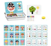 Magnetic Puzzles for Toddlers 3-5, Double Side Magnetic Dress Up Dolls & Face Changing Game - Portable Travel Learning Toy, Preschool Educational Activity for Kids Ages (Expressions)