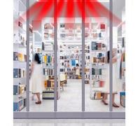 Magnetic PVC Strip Curtain Door Kit5pcs Transparent Plastic Panels with Aluminum Track for Commercial Use Cold & Heat Insulation Windproof 0.45x2.5m