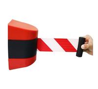 Magnetic Queue Belt Barrier, 5/10m Wall Mount Retractable Belt Barrier, Safety Cordon Barrier, for Office, Public Area, Ticket Area, Airports, Banks, School