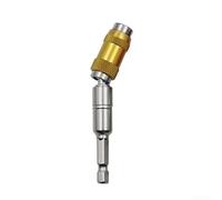 Magnetic Quick Change Bit Holder with 1/4 Inch Hex Shank | Pivoting Drill Tip Extender for Cordless Drivers, Flexible Screwdriver Adapter for Tight Spaces, Silver, 87mm(gold)