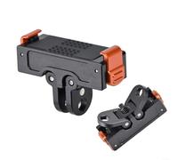 Magnetic Quick-Release Baseplate with Dual-Lock Aluminium Buckle and Replaceable Silicone Pads for DJI Action 6/3/4/5 Pro/360/NANO Series Cameras, Black/Orange(6)