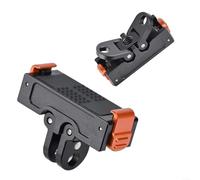 Magnetic Quick-Release Baseplate with Dual-Lock Aluminium Buckle and Replaceable Silicone Pads for DJI Action 6/3/4/5 Pro/360/NANO Series Cameras, Black/Orange(5/4/3/360)