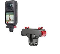 Magnetic Quick Release Mount for Insta360 X6 Camera Foldable Metal Buckle Base with Dual Interface 1/4 Screw Expansion Adapter Mount