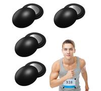 Magnetic Race Bib Holders, Pinless Running Number, Suitable for Starting Numbers, Handkerchiefs or Other Small Items,4 Pcs, Black