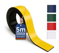 Magnetic-Racking Strip 30mm Wide x 0.85mm Thick x 5M Long, Color Strip Roll can be written on to mark areas - very popular for use in warehouses as racking strip magnetic labels, Color:yellow