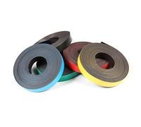 Magnetic-Racking Strip 40mm Wide x 0.85mm Thick x 5M Long, Color Strip Roll can be written on to mark areas - very popular for use in warehouses as racking strip magnetic labels, Color:white
