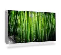 Magnetic Radiator Cover 110x60 cm (43,3x23,6 inch) Built-in Magnet Easy Installation Decoration Panel Heat-Resistant Dust and Damage Protection - Bamboo forest long plant stems